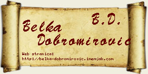 Belka Dobromirović vizit kartica